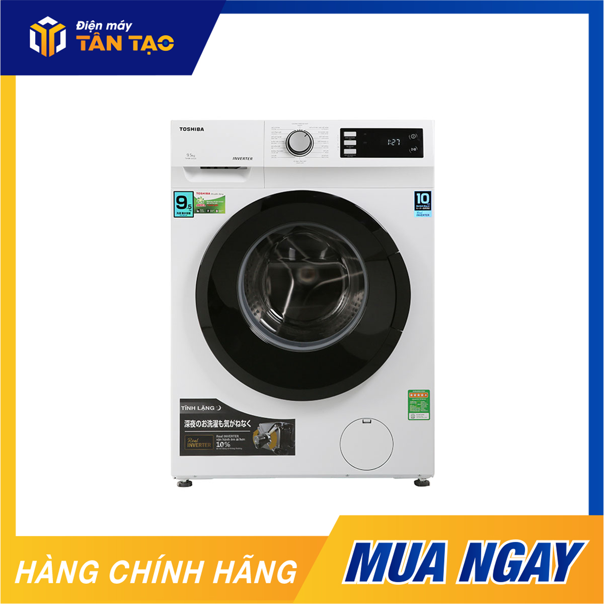 Máy giặt toshiba inverter 9.5 kg tw-bk105s2v