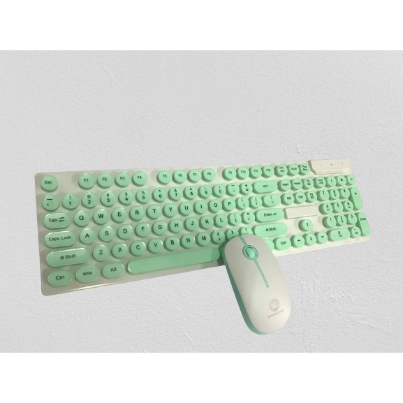 Bàn phím và chuột không dây midio rx-1500 chống nước - chống ồn tặng kèm pin