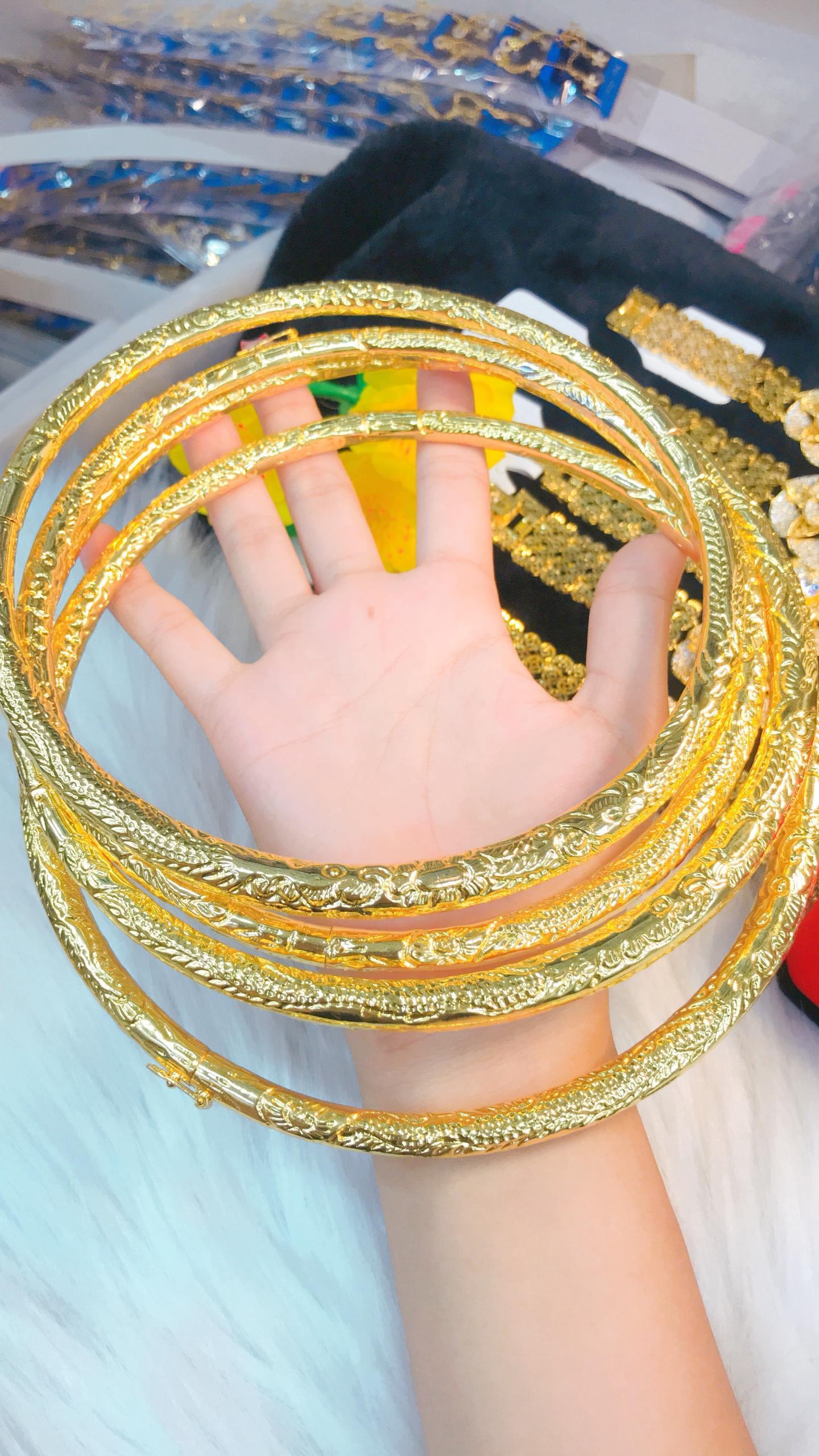 [HCM]Kiềng Cổ Cưới Cao Cấp. ( Free Size ) - (#195) Mạ Vàng Tây Và Chế Tác 3D Thu Hút Mọi Ánh Nhìn