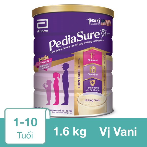 Sữa bột pediasure b/a hương vani 1.6kg.