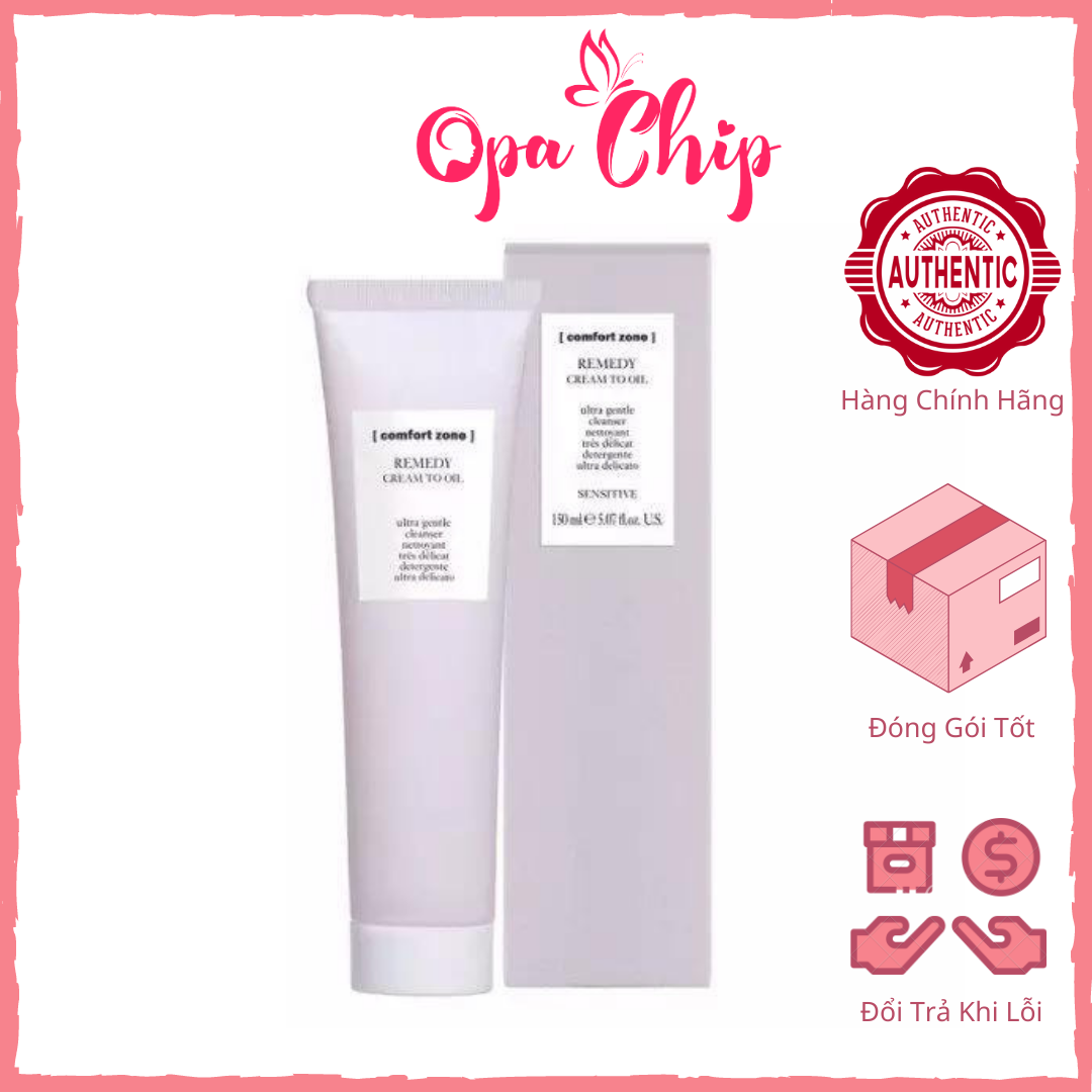 Kem rửa mặt dịu nhẹ Remedy Cream To Oil Comfort Zone 150ml