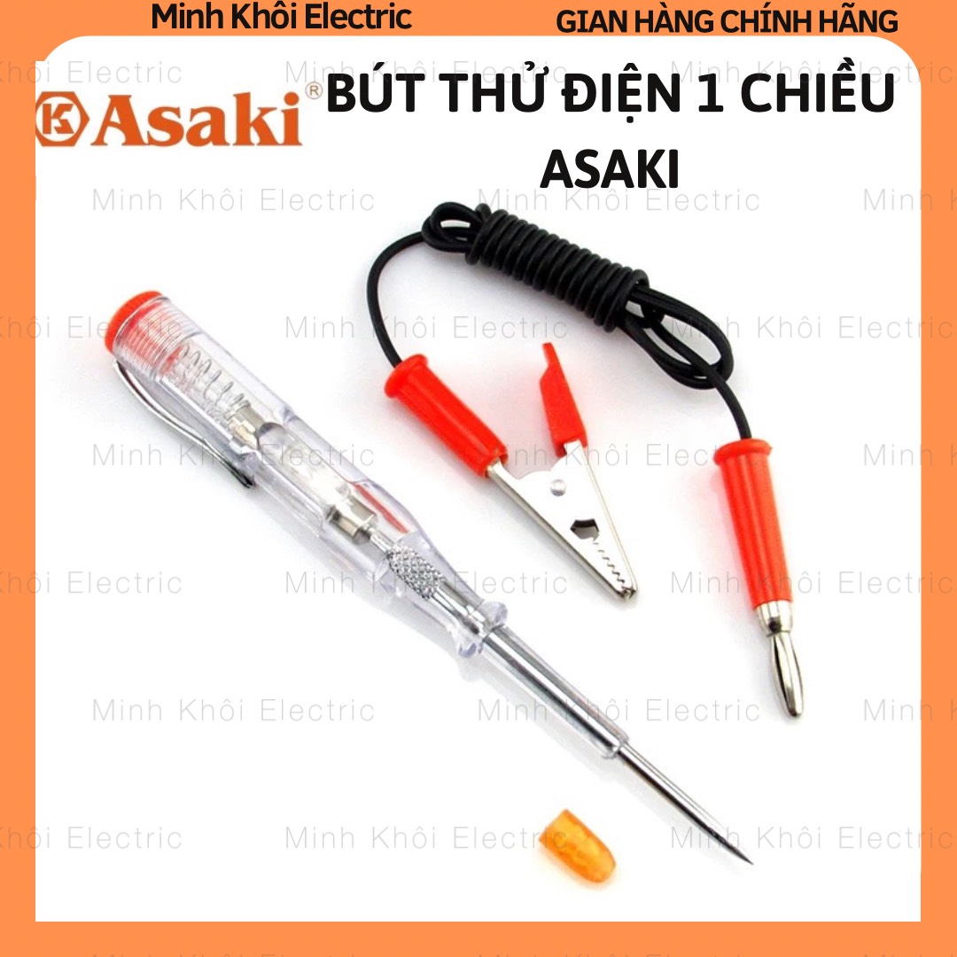 Bút thử điện một chiều DC Asaki Asaki AK-9063, bút thử điện asaki, bút thử điện đa năng,,bút thử điện cảm ứng,bút thử điện đa năng,bút thử điện hạ thế,bút thử điện điện quang,bút thử điện xe máy ô tô, bút thử điện số,bút thử điện mini,bút thử điện dc,bút