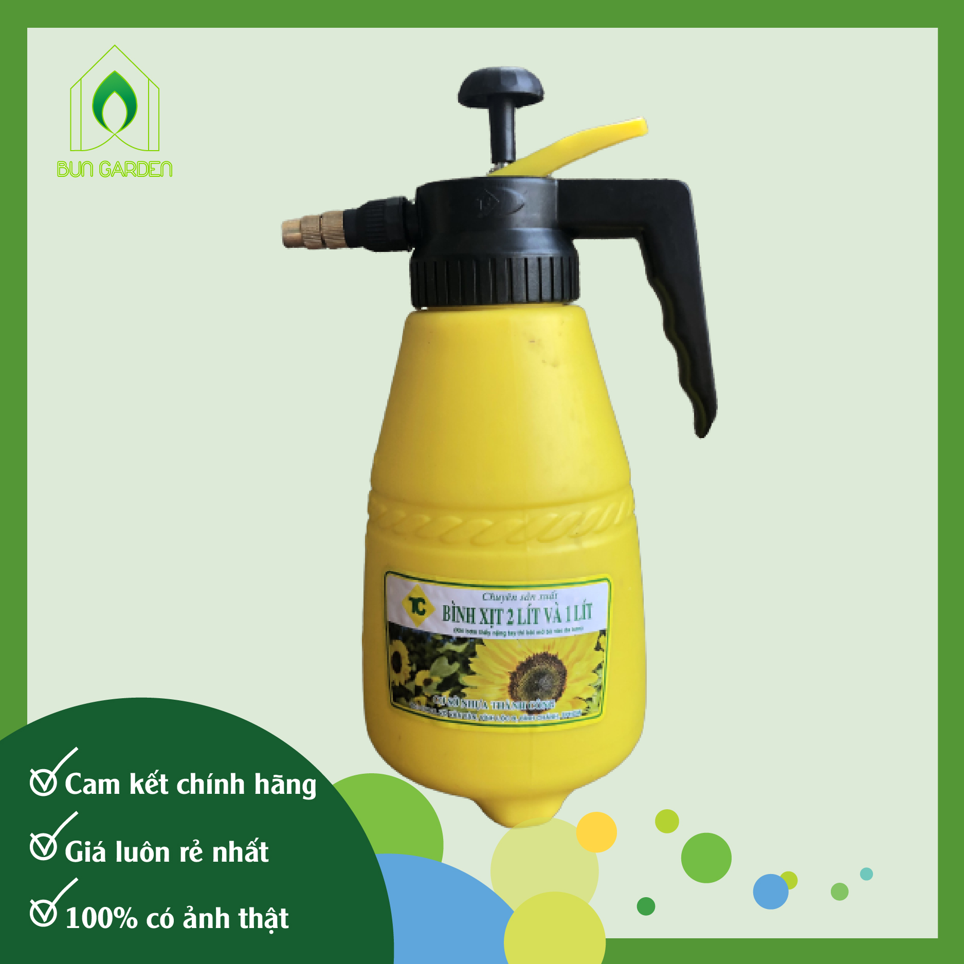 Bình xịt nước phun sương 2 lít - Hàng chuyên dùng tưới cây con, hoa cây cảnh