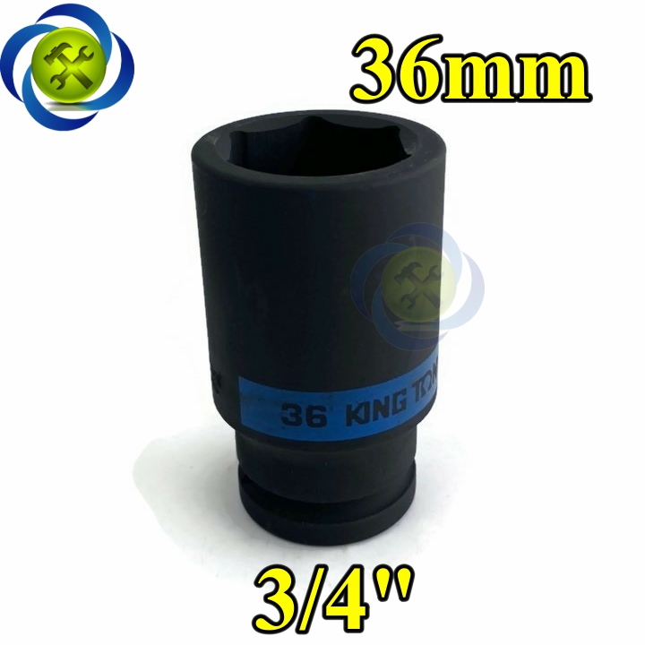 Tuýp 36mm 3/4 kingtony 643536m loại ngắn 6 cạnh màu đen
