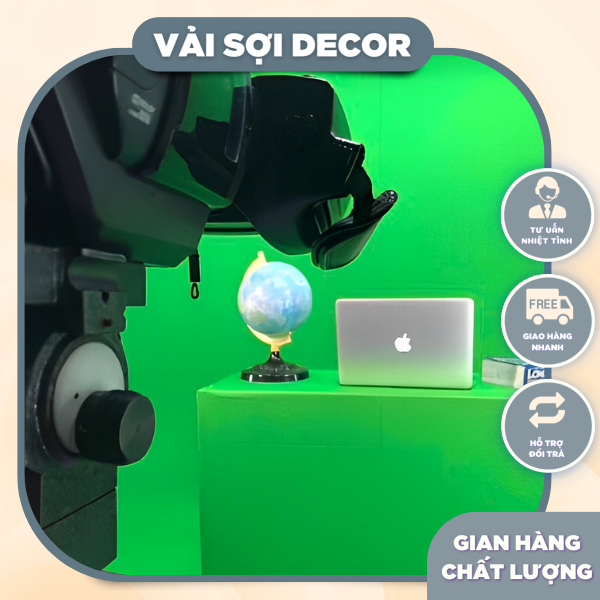 Phông vải kêy hình xanh lá cao 3m x rộng 1,6m