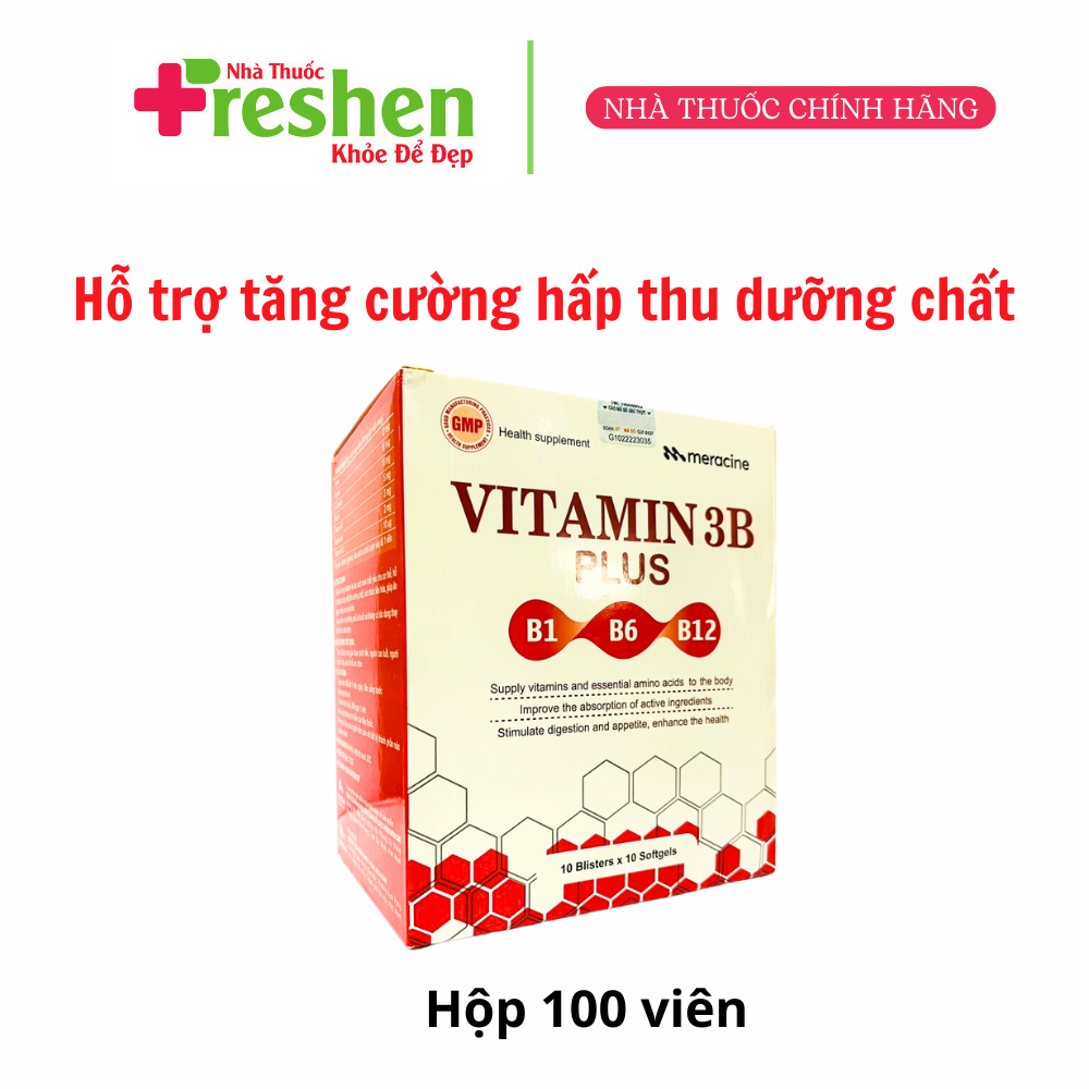 Vitamin 3b plus - hộp 100 viên - giúp bổ sung vitamin b1, b6 và b12