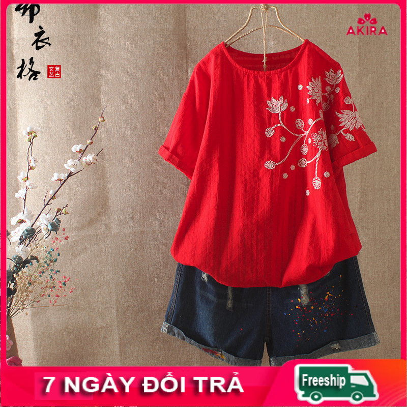 Áo kiểu nữ đẹp bigsize AKira cao cấp Thời trang phong cách Nhật