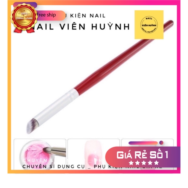 Cọ omber nail cán gỗ dùng loang màu vẽ móng