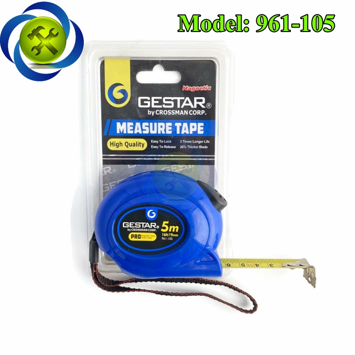 Thước cuộn 5mét Gestar 961-105 hình bầu dục