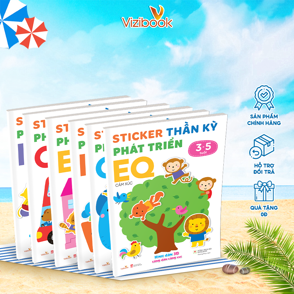 Sách cho bé - sticker phát triển iq - eq - cq - dành cho bé từ 2 tuổi