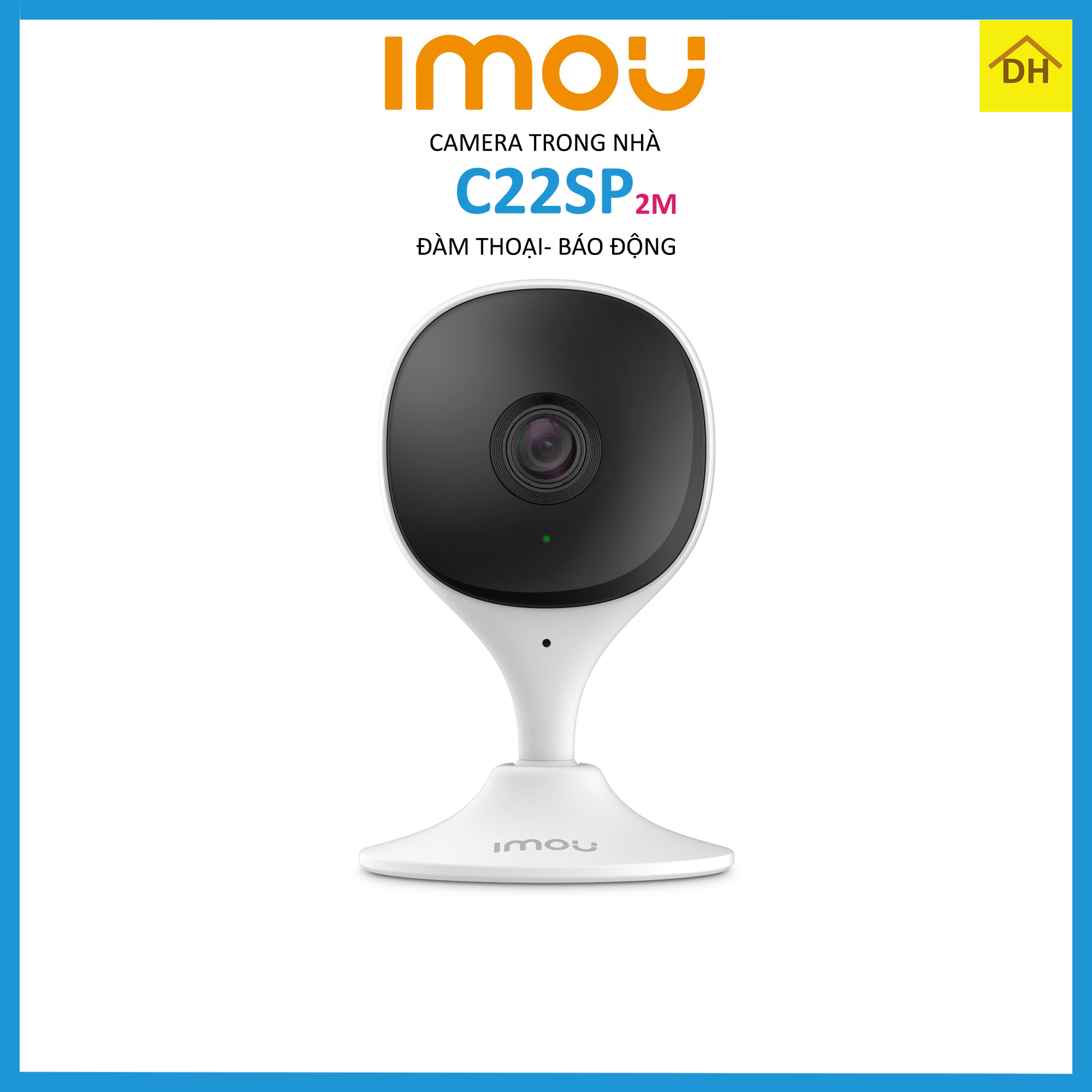 Camera IMOU C22SP 2M 1080p - Đàm Thoại 2 Chiều- Báo Động Chống Trộm- Góc Rộng 3.6mm Wifi Trong Nhà Chính Hãng