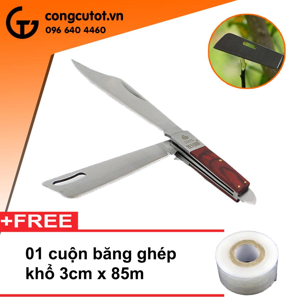 Dao ghép cây 2 lưỡi Sakagawa 1075 +Tặng kèm 01 băng keo