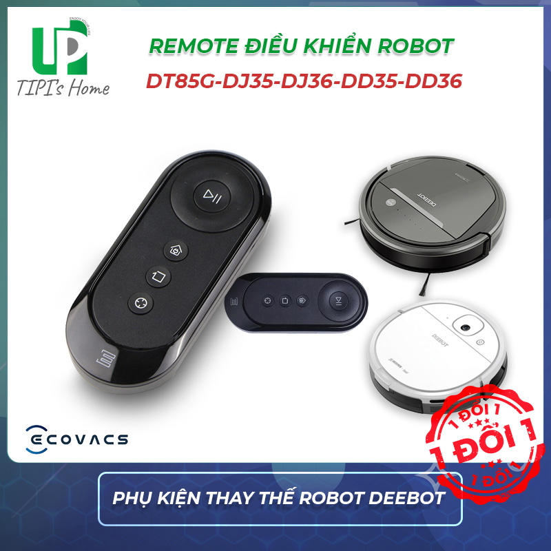 Phụ kiện điều khiển robot hút bụi ecovacs deebot remote dành cho dt85g/dd35/dd36/dj35/dj36-tipihome