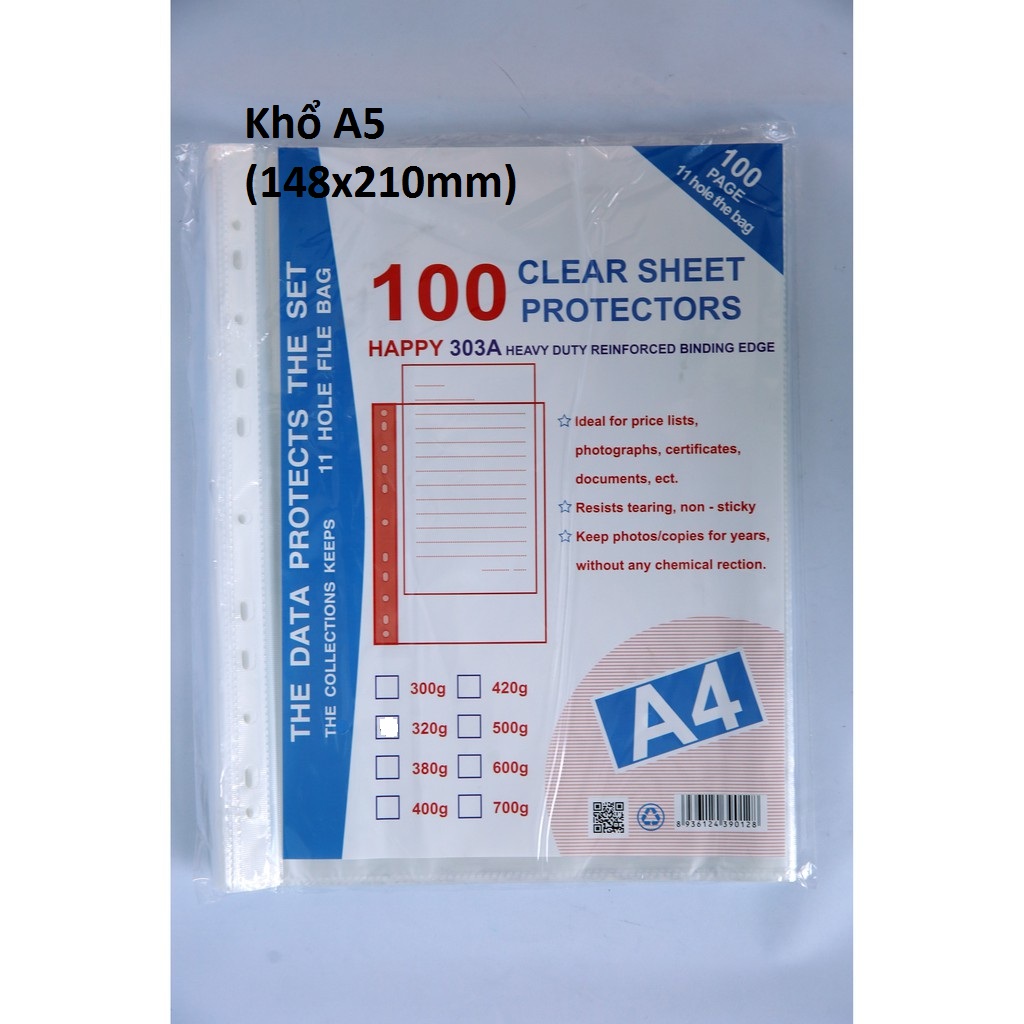 [HCM]1 xấp Bìa Lỗ khổ A5 100 tờ dày đẹp