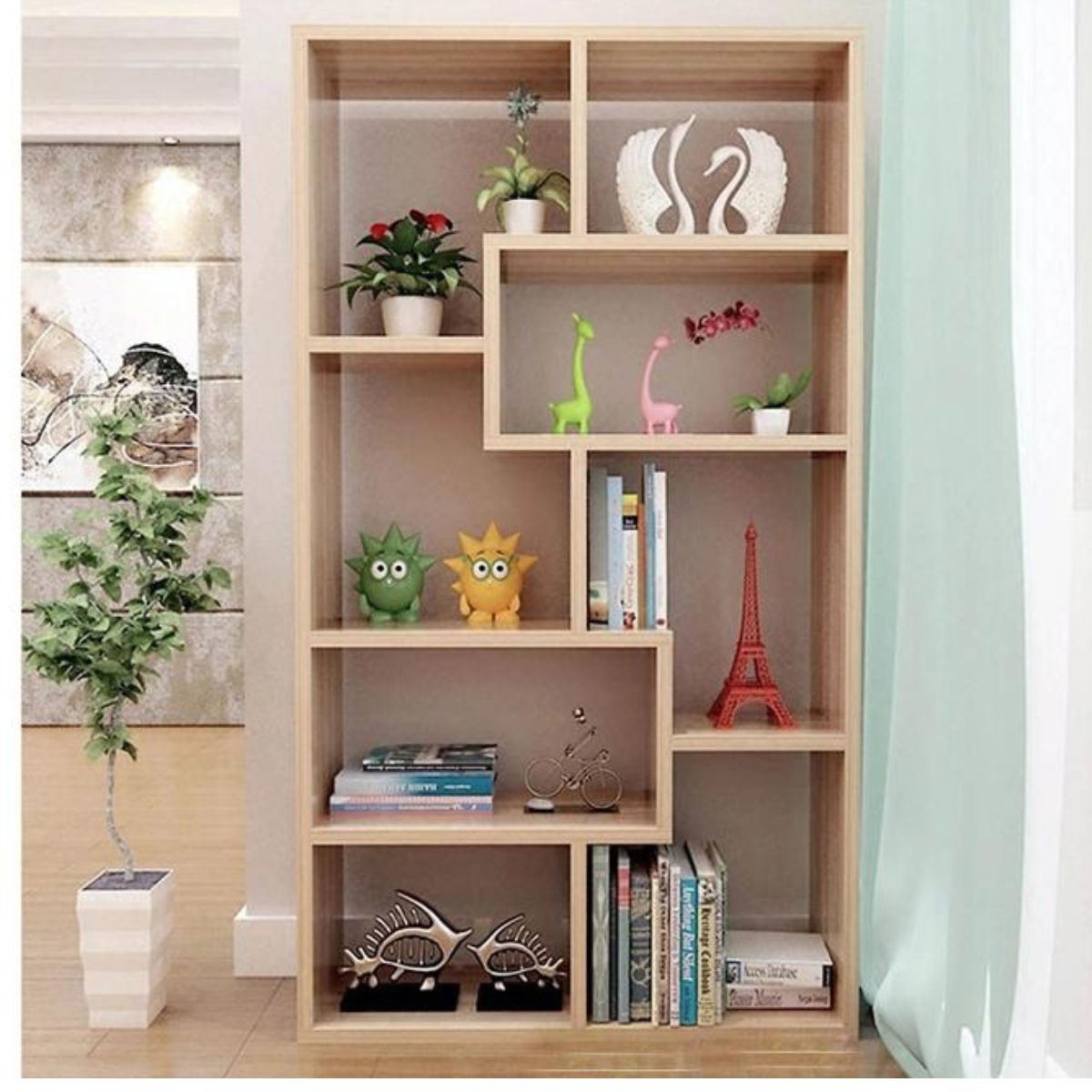  Kệ Sách Giá Gỗ Để Sàn Đa Tầng Thông Minh 