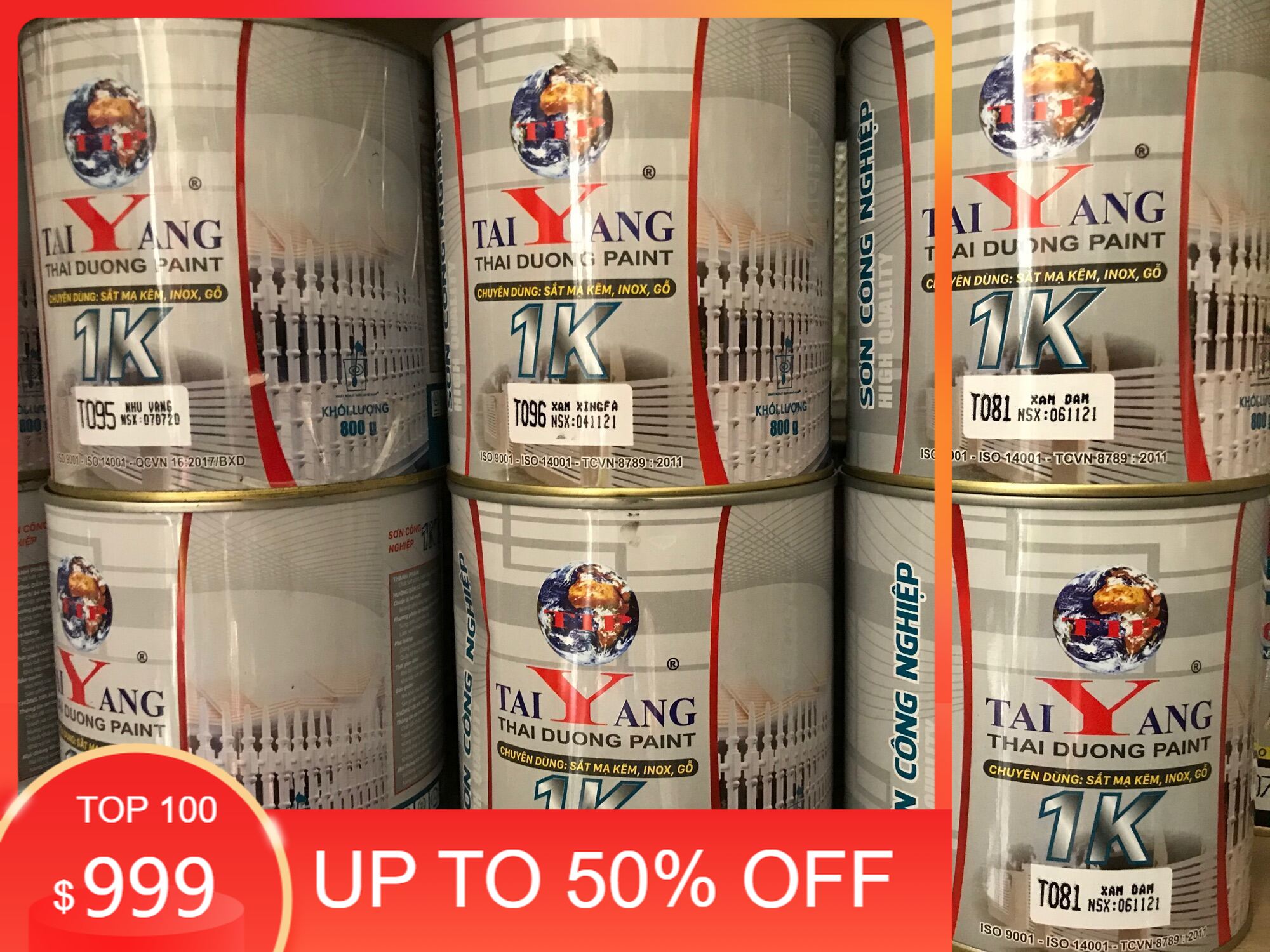 Sơn Kẽm 1thành phần taiyang lon 800gr