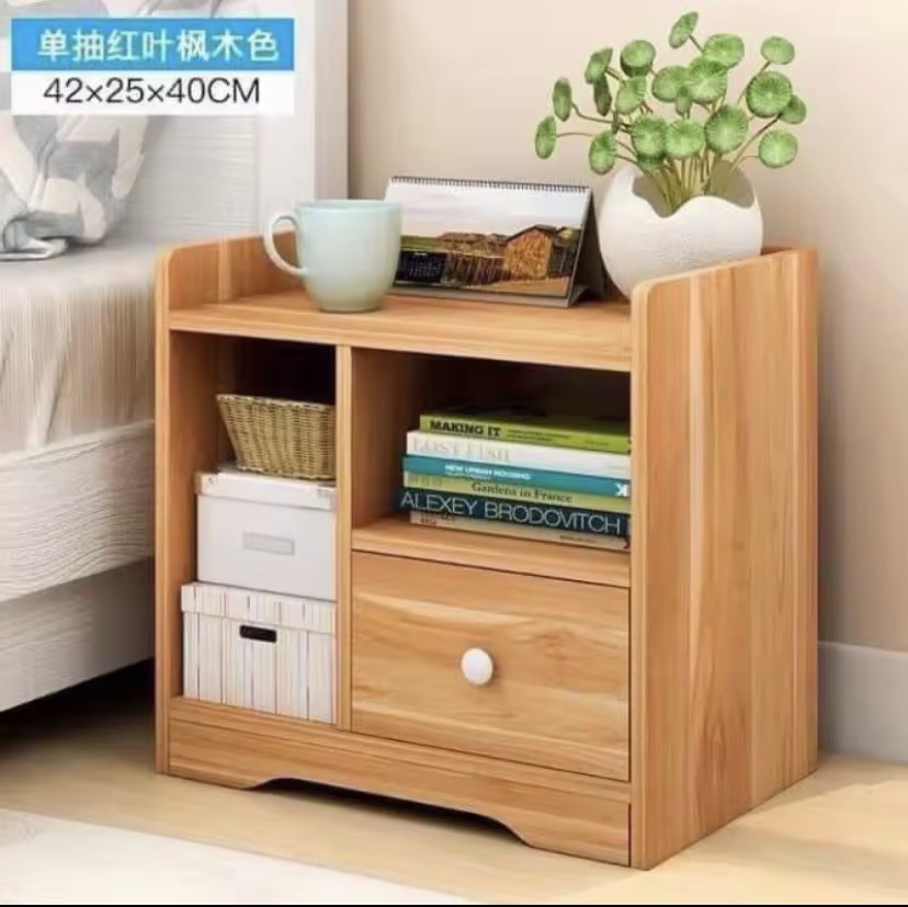 Tủ gỗ 2 ngăn để đầu giường ván mdf