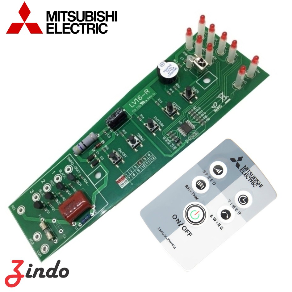 Bộ bo mạch hoặc điều khiển (đã có pin) quạt cây Mitsubishi. Tân Minh Phát