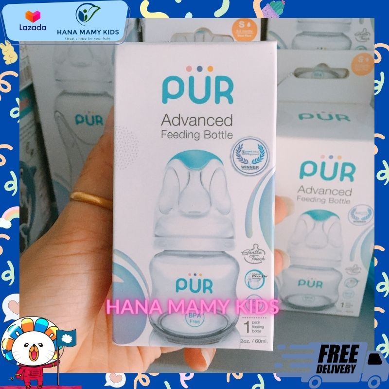 Bình sữa Pur Advanced cổ thường 60ml 125ml 250ml