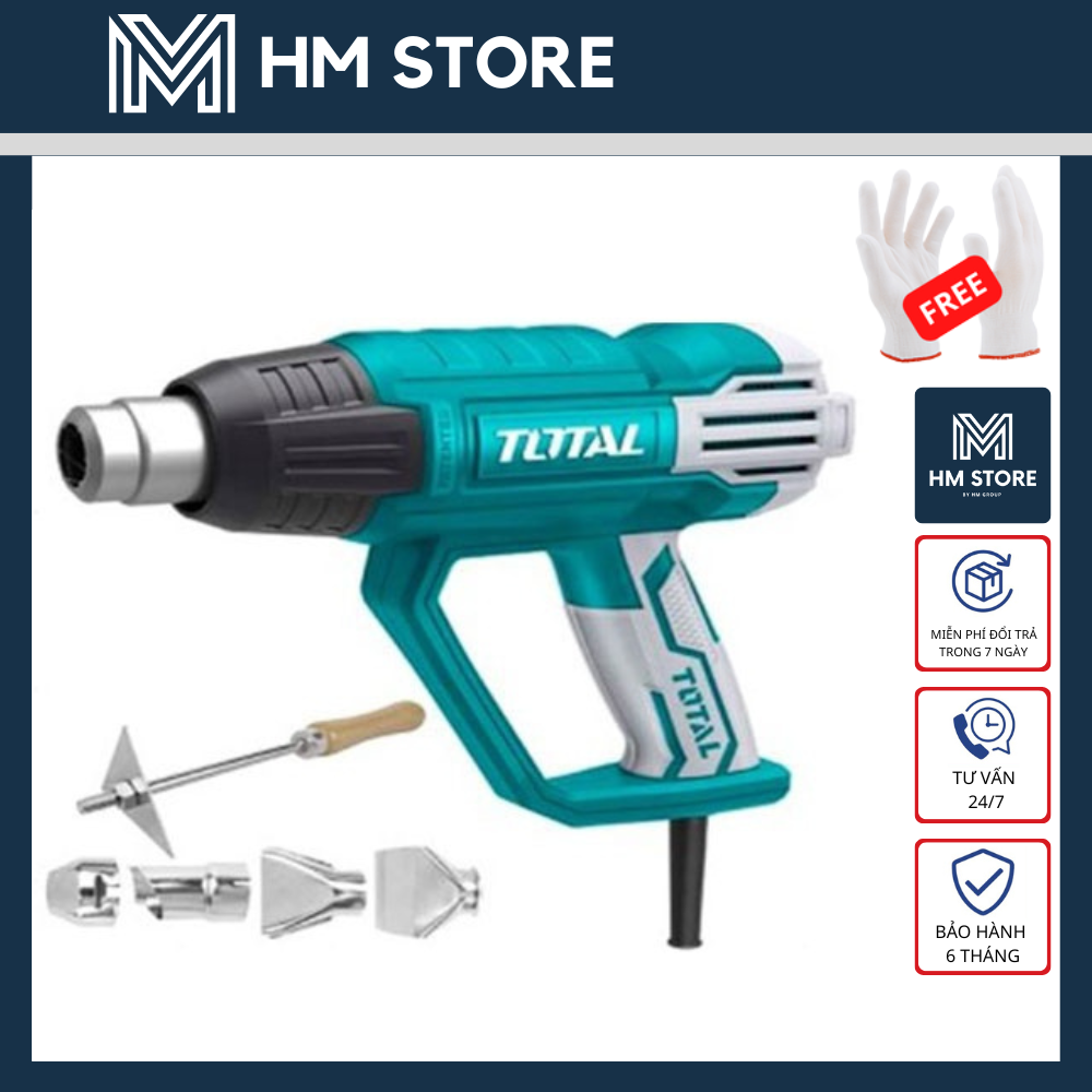 Máy thổi nhiệt total 2000w - new model - hàng cao cấp - tb2006 - home depot