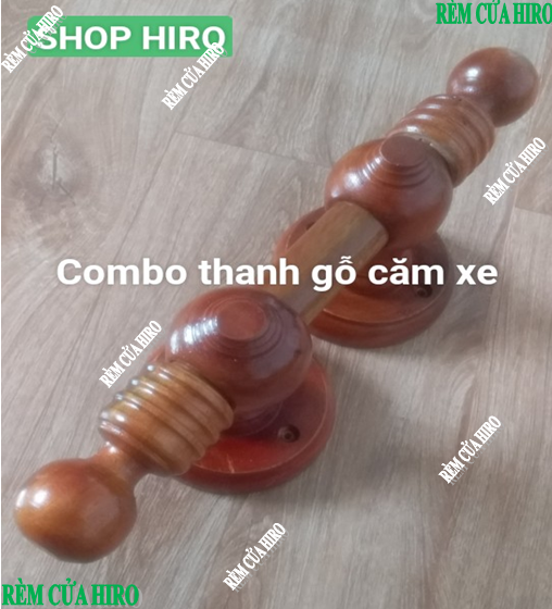 Thanh treo rèm màn cửa gỗ căm xe từ 2.1M đến 3.6m