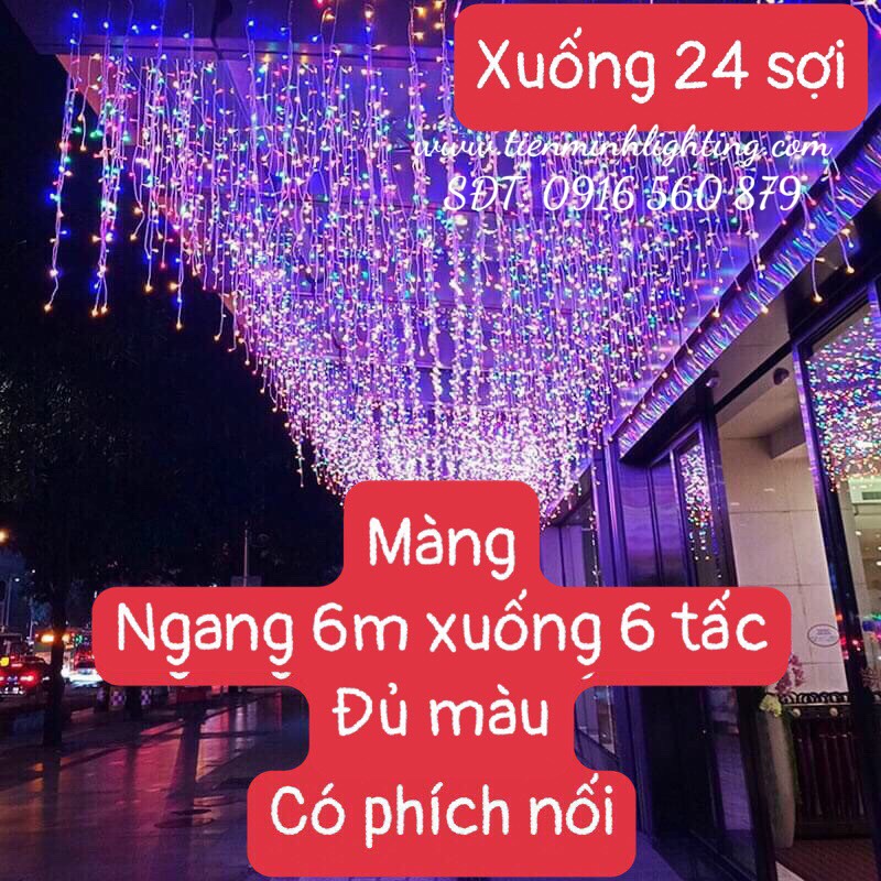 Đèn thả rèm mành 6m 8m 12m 16m mét LED Trang Trí Ngoài Trời Trang Trí Sự Kiện Nhà Cửa Sảnh Quán Cafe