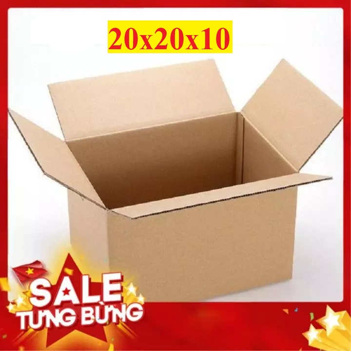 Combo 50 chiếc hộp hộp giấy carton size 20x20x10 cm để đóng gói hàng hóa