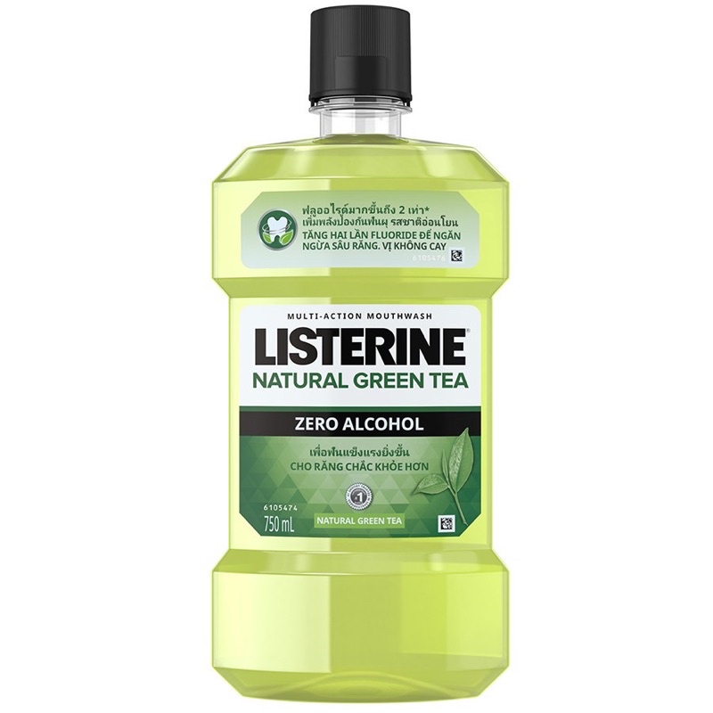 Nước súc miệng listerine Cool Mint, trà xanh, gừng, chanh, bạc hà