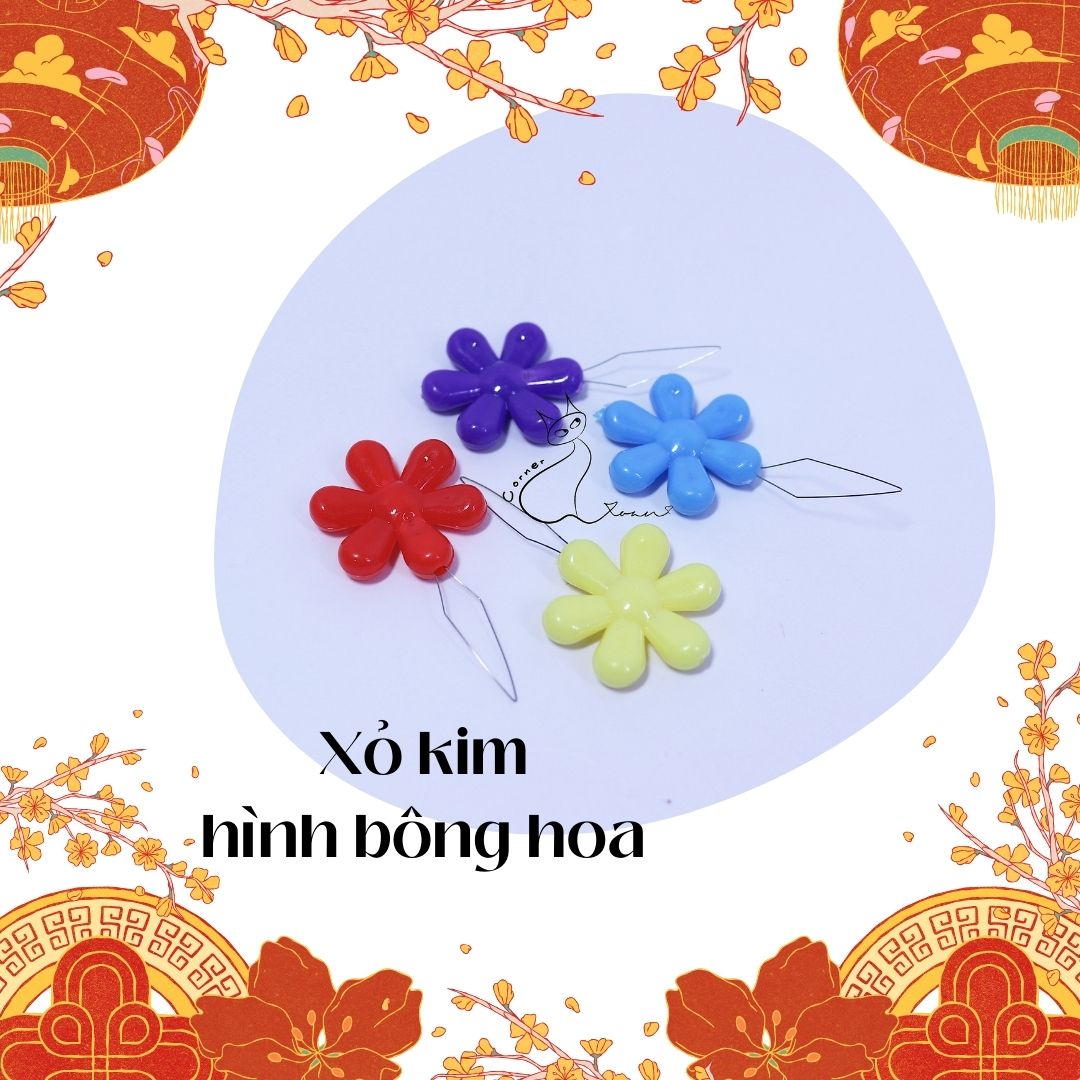 Dụng cụ xỏ kim hình bông hoa | Xỏ chỉ, len tiện lợi
