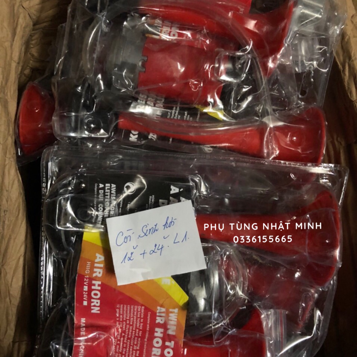 Còi điện sinh hơi 12v, 24v