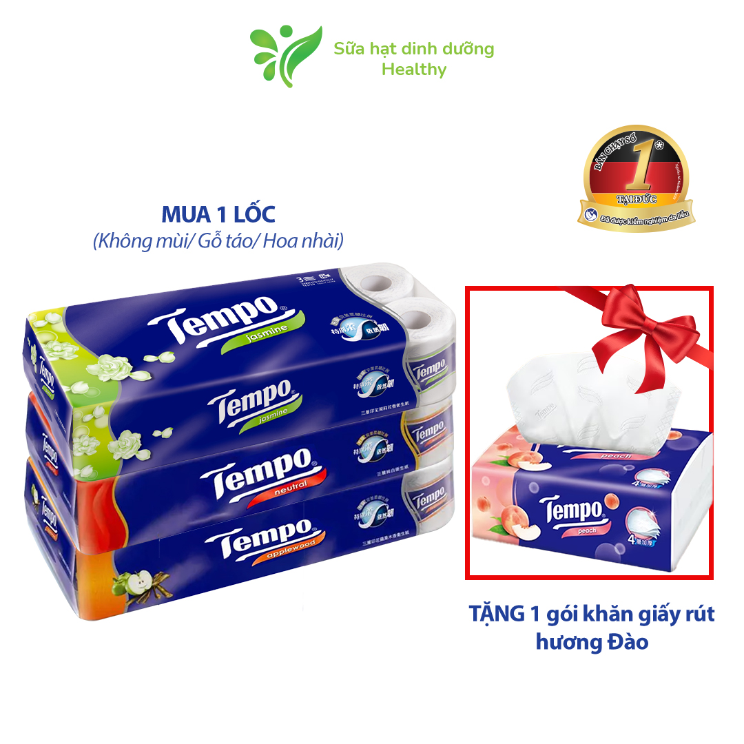 Giấy vệ sinh cao cấp tempo toipa 3 lớp bền dai, an toàn cho da