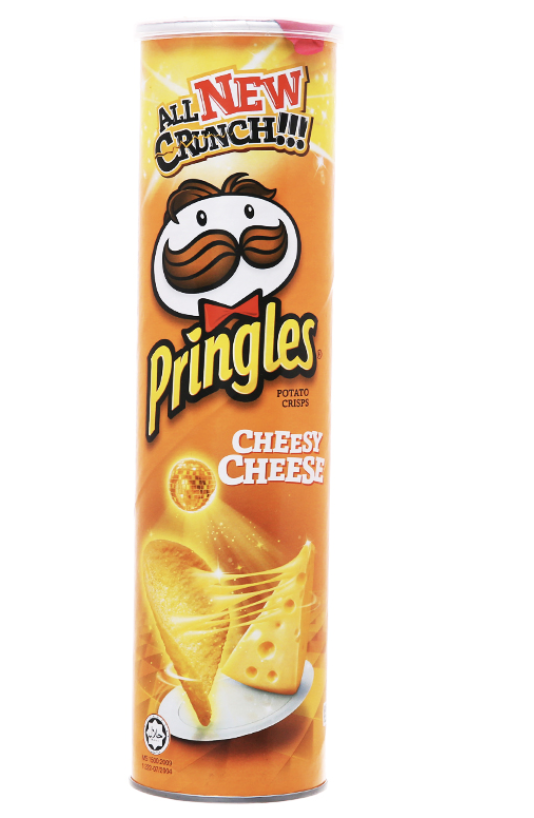 Combo 6 lon Snack khoai tây vị phô mai Pringles lon 107g TẶNG NGAY 01 LON
