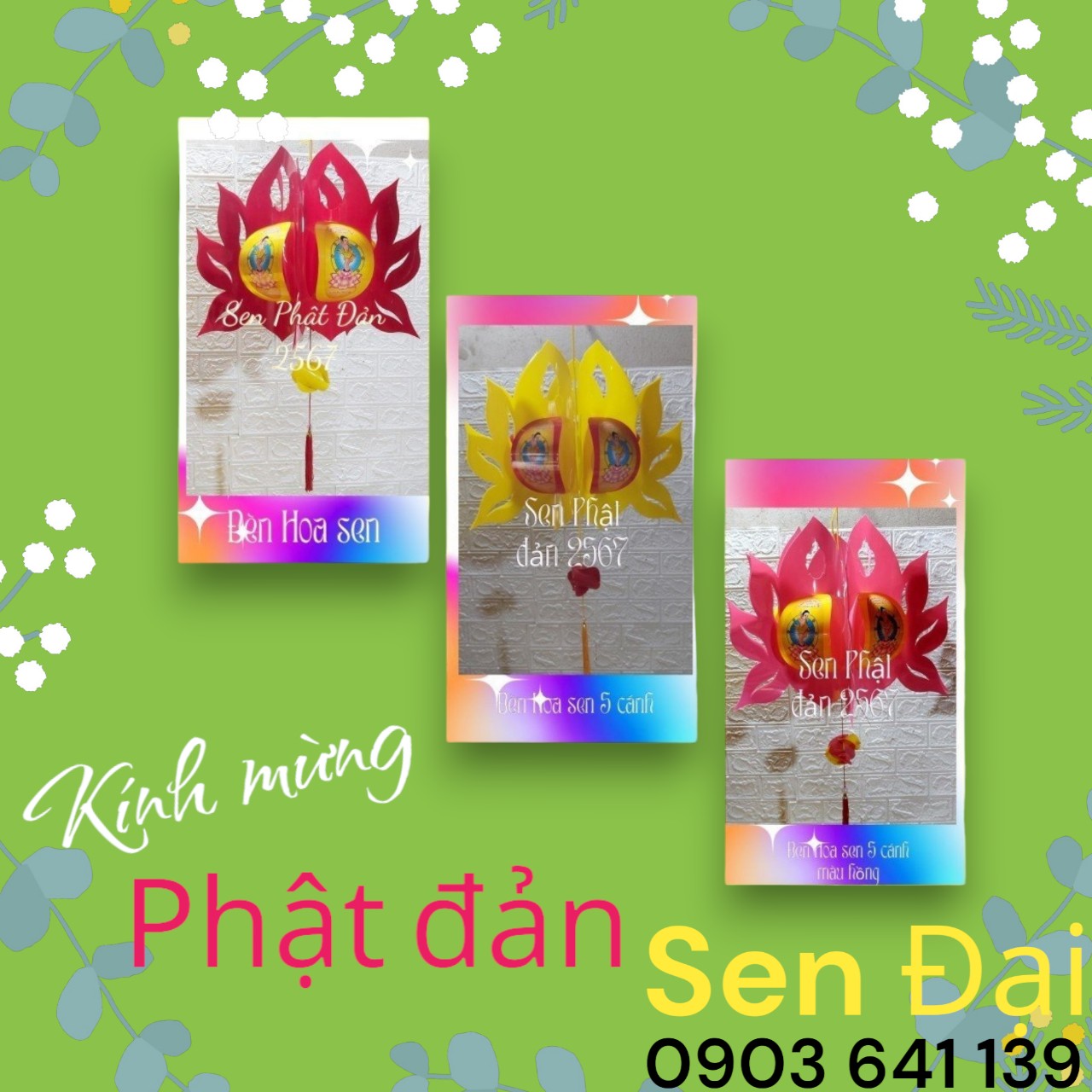 Đèn hoa sen phật đản 2567