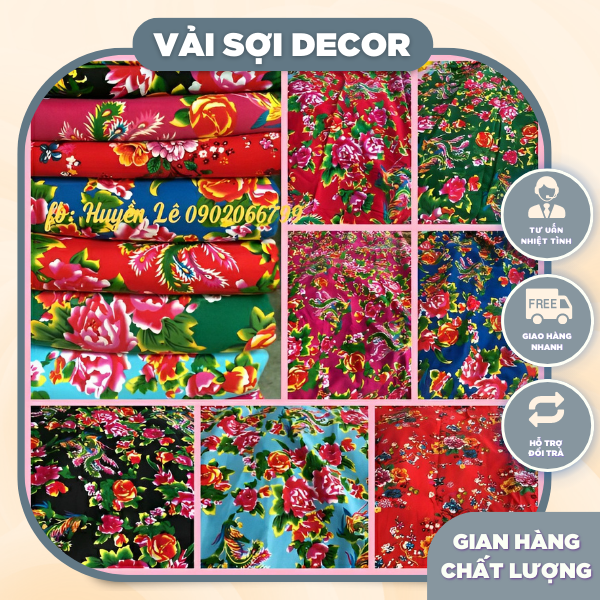 Vải chăn con công các màu chất đẹp