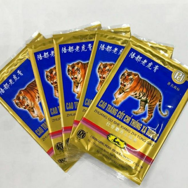 Combo 5 gói cao dán con cọp, gói 4 miếng.