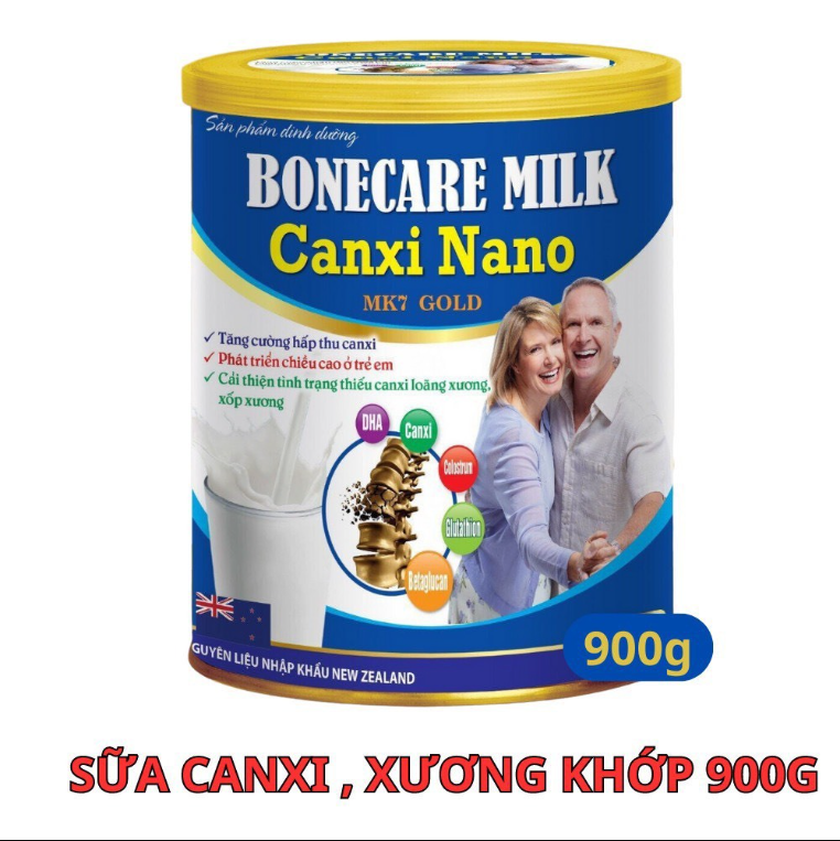 { 900g } Sữa BONECARE MILK CANXI NANO MK7 GOLD,bổ sung canxi và vi chất dinh dưỡng