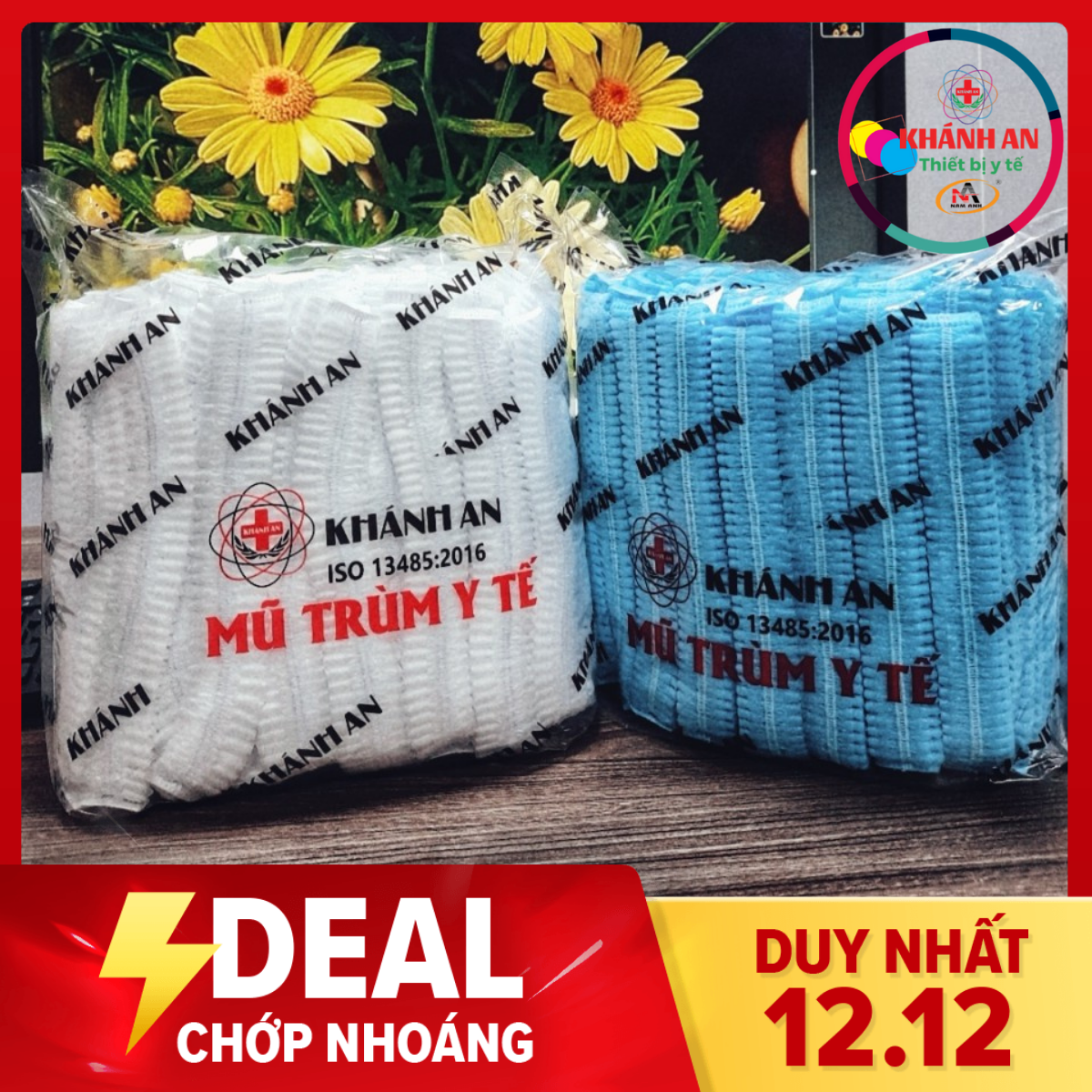 Mũ trùm đầu y tế, mũ con sâu Khánh An dùng trong y tế phòng thí nghiệm, điện tử, tiệm spa ...