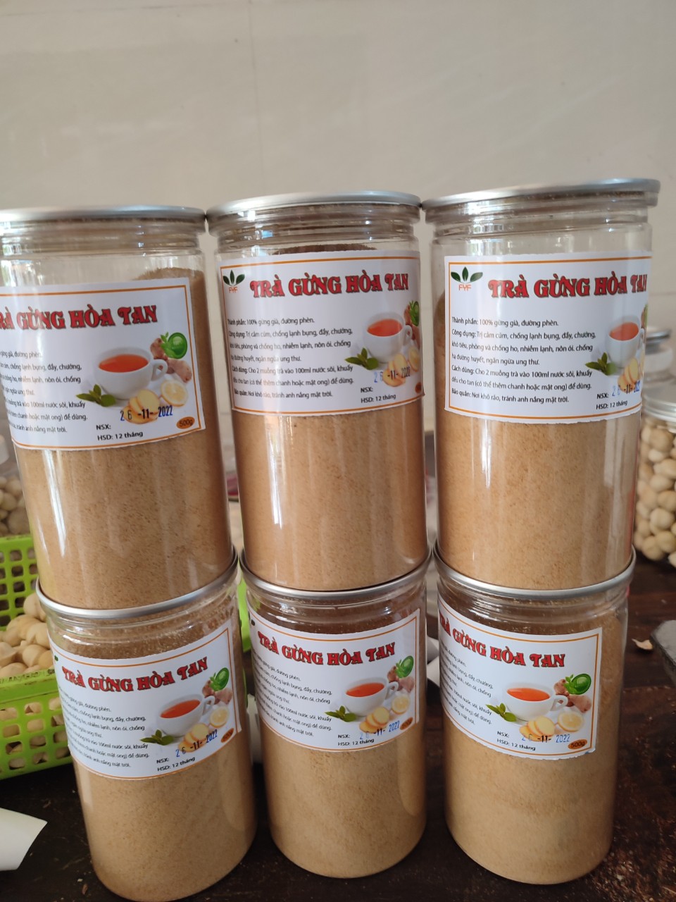 1kg trà gừng đường phèn hạt min, thơm thanh ngọt nguyên chất đak lak