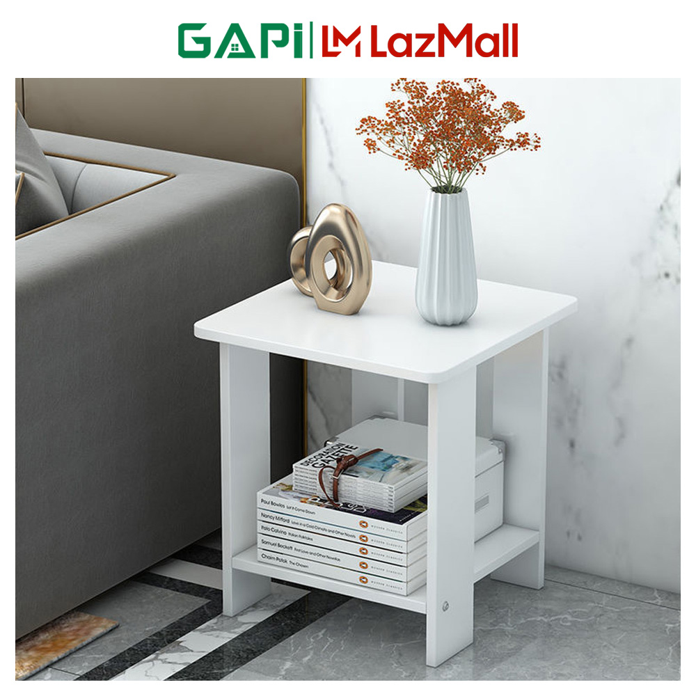 Bàn đầu giường mini GAPI có kệ đa năng thiết kế đơn giản decor phòng ngủ hiện đại – GP23