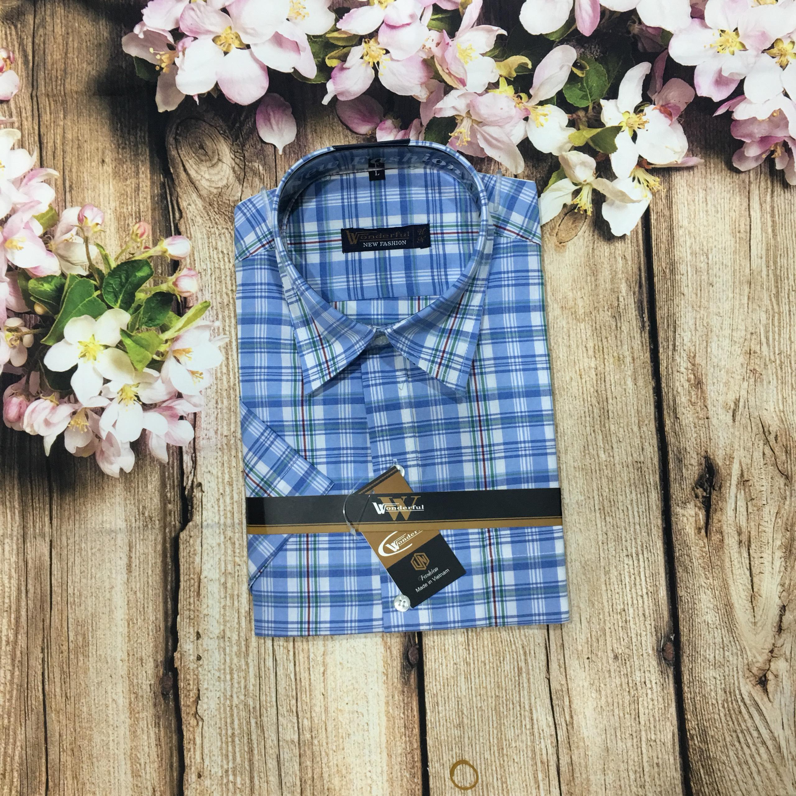 [HCM]ÁO SƠ MI NAM TRUNG NIÊN NGẮN TAY MẪU SỌC CARO ( 100% HÌNH THẬT TẠI SHOP)