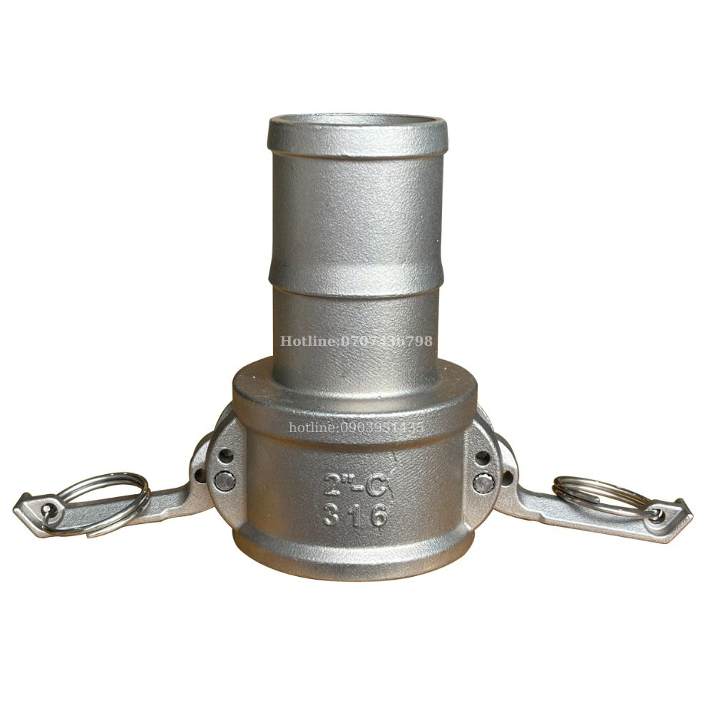 Khớp nối nhanh inox 304 Type C DN15-DN80 , Camlock inox , đầu cái đuôi chuột inox tại shop cocovan