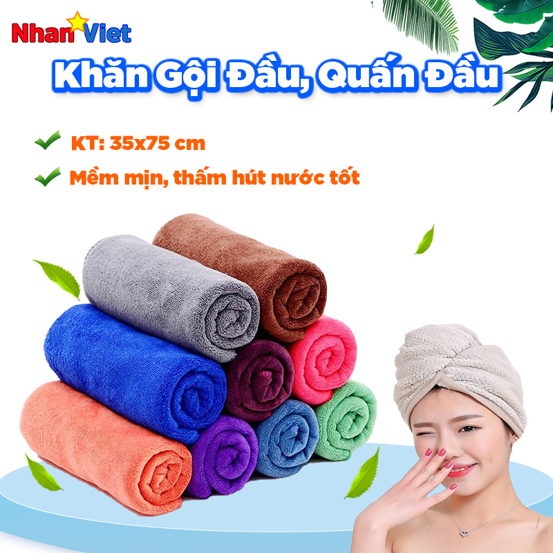 Khăn gội đầu spa | khăn quấn đầu spa | làm salon loại DÀY, siêu thấm nước cho spa và salon tóc