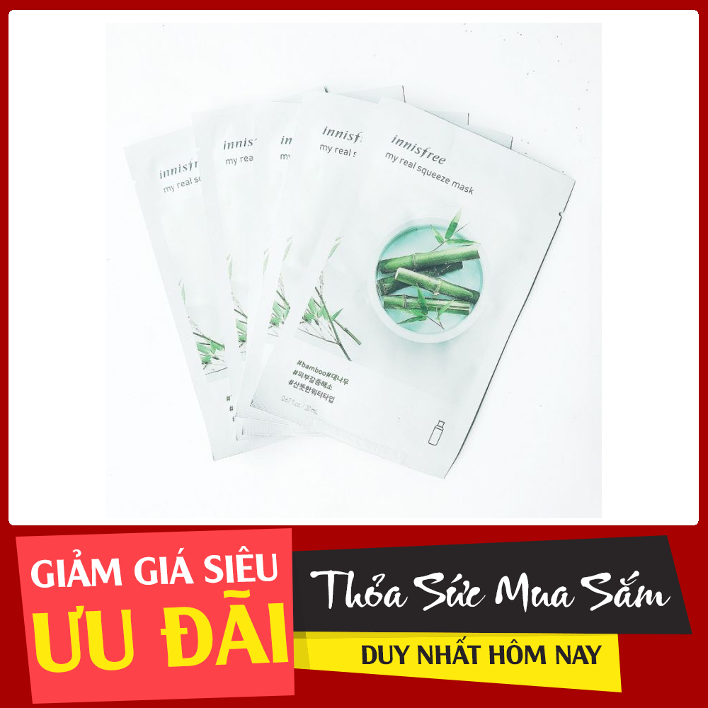 Mặt nạ giấy InisFree My Real Squeeze Mask duỡng da giảm mụn hàng nội địa