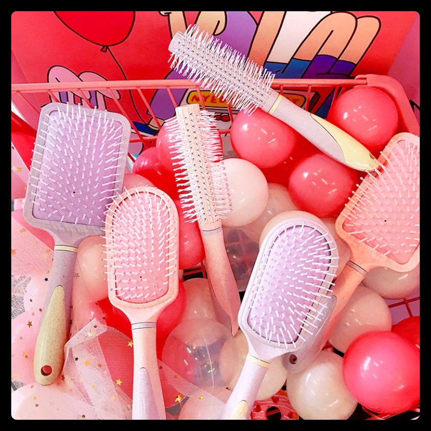 Lược chải tạo kiểu tóc xoăn, phồng, thẳng chuyên dụng - lược tròn uốn tóc đẹp giá rẻ