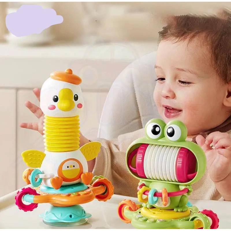 Đồ chơi vịt montessori để bàn ăn cho bé có nhạc rèn luyện vận động tinh phát triển giác quan và kỹ năng cho bé - lavi house