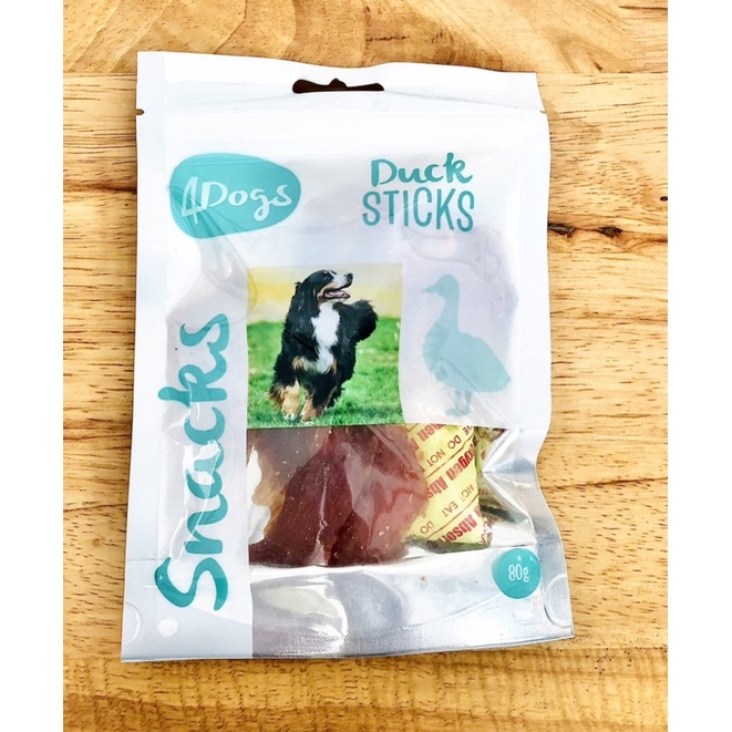Gói thịt sấy khô cho chó mèo duck sticks - 80gr