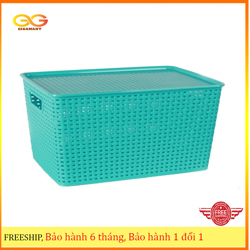Giỏ đựng đồ đa năng có nắp đậy phong cách Hàn Quốc cỡ đại- Song Long