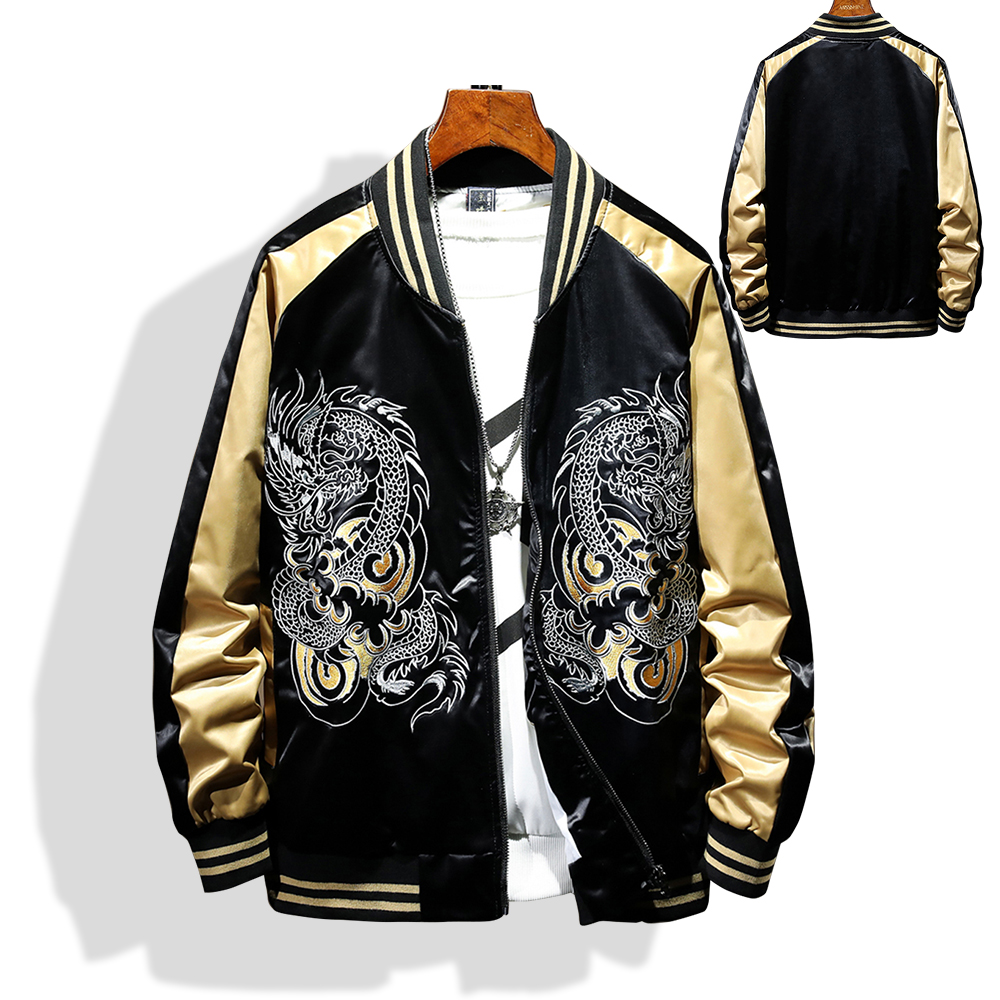 Áo Khoác Nam Dáng Bom Ber Dễ Phối Đồ In Họa Tiết Rồng Bay Nổi Bật Phá Cách Thời Trang 4HER  AO KHOAC NAM 9000030C10
