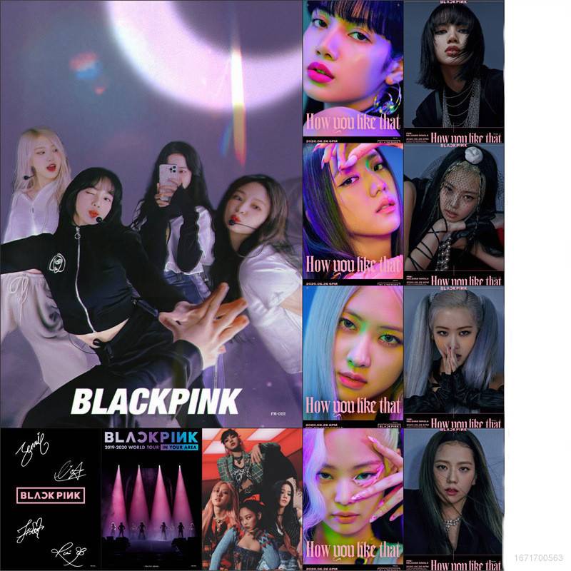 Poster treo tường hình blackpink jennie jisoo lisa rose idol