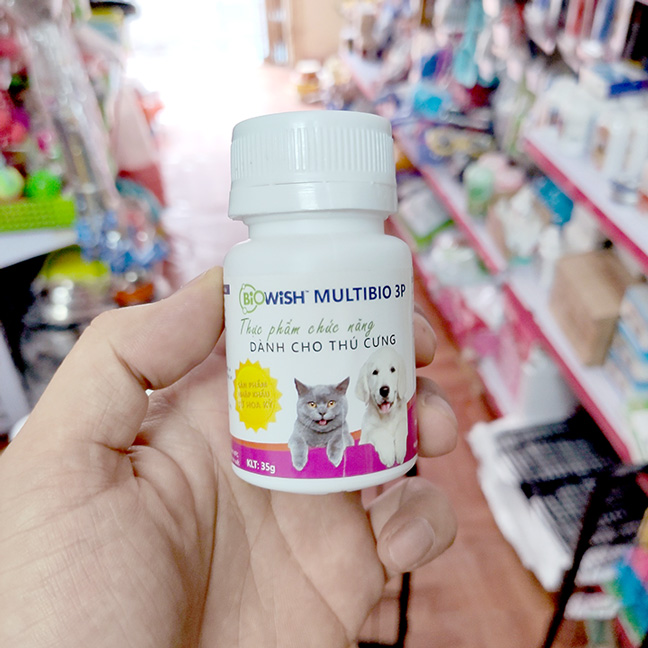 Men tiêu hoán Bio Wish Multibio 3P 35g Men vi sinh bổ sung lợi khuẩn cho thú cưng
